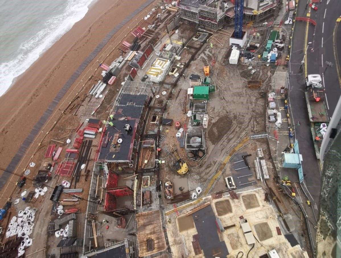 Pictures show how the seafront development in Folkestone is progressing. Picture: Jenner