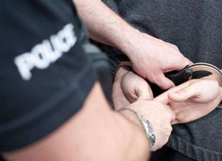 A police arrest. Stock image