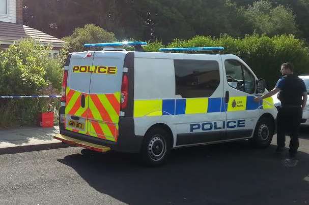 Police at the scene of overnight incident in Salisbury Road