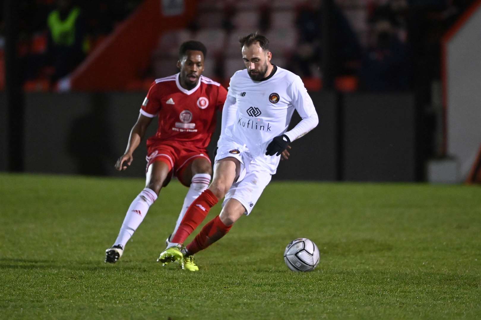 Welling United up against Ebbsfleet United in National League South in February Picture: Keith Gillard