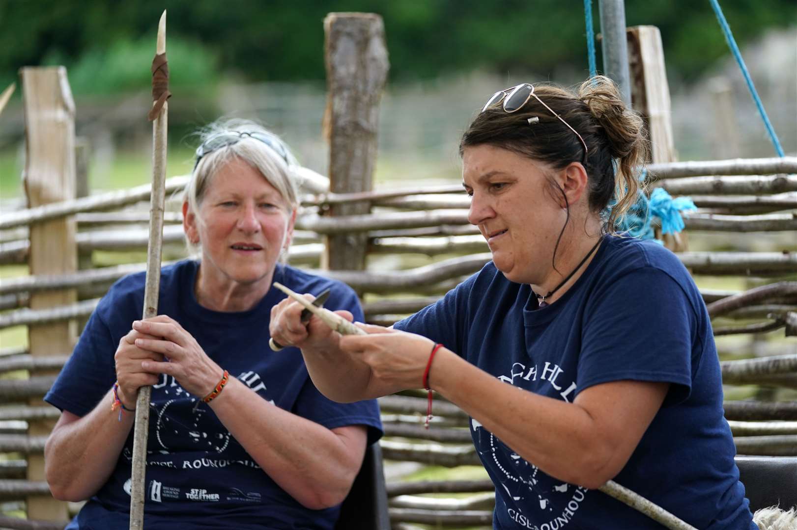 The roundhouse is being created at Butser Ancient Farm in Hampshire (Andrew Matthews/PA)