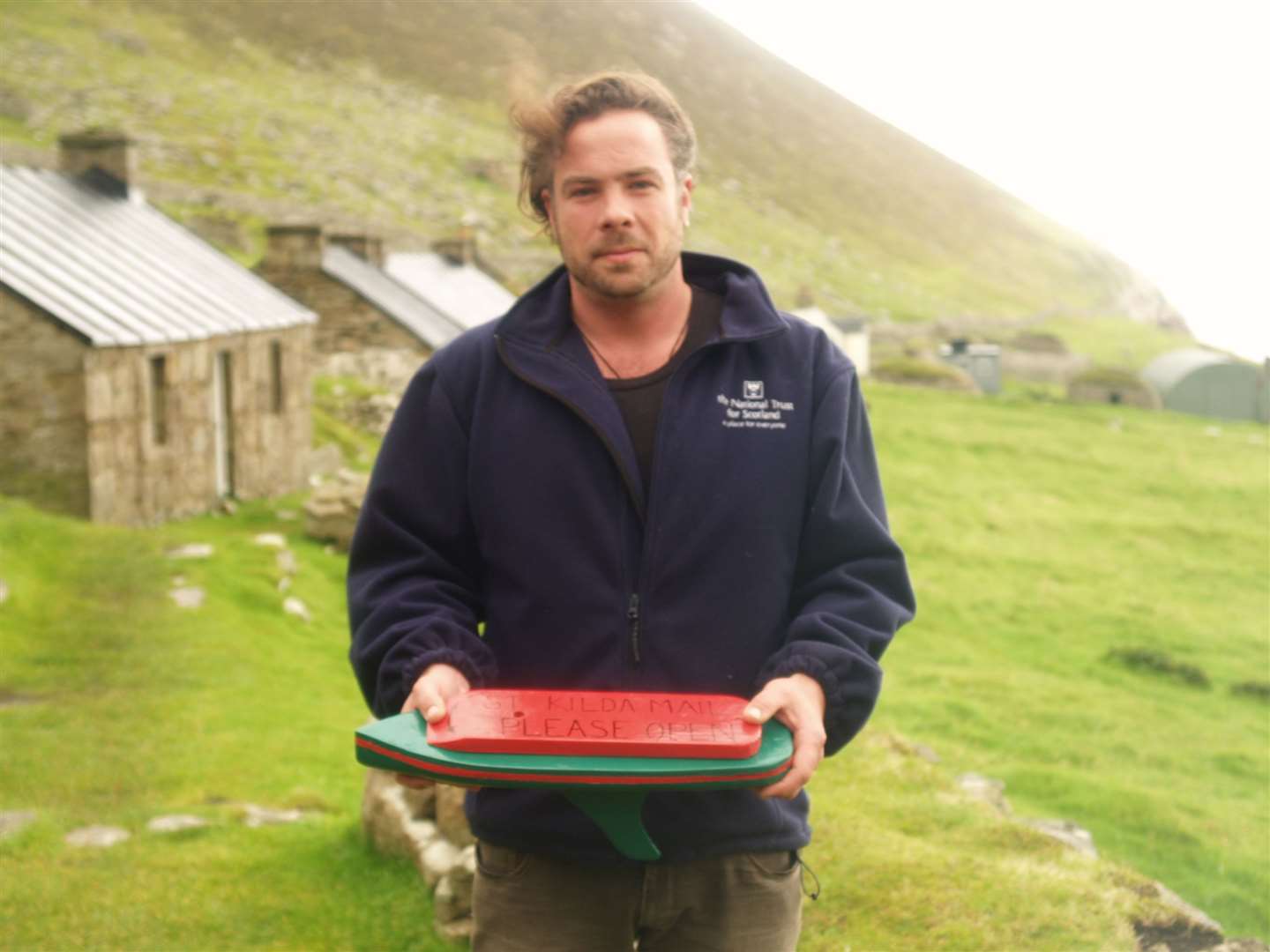 Ian McHardy launched the mailboat on August 29, 2010 (National Trust for Scotland/PA)