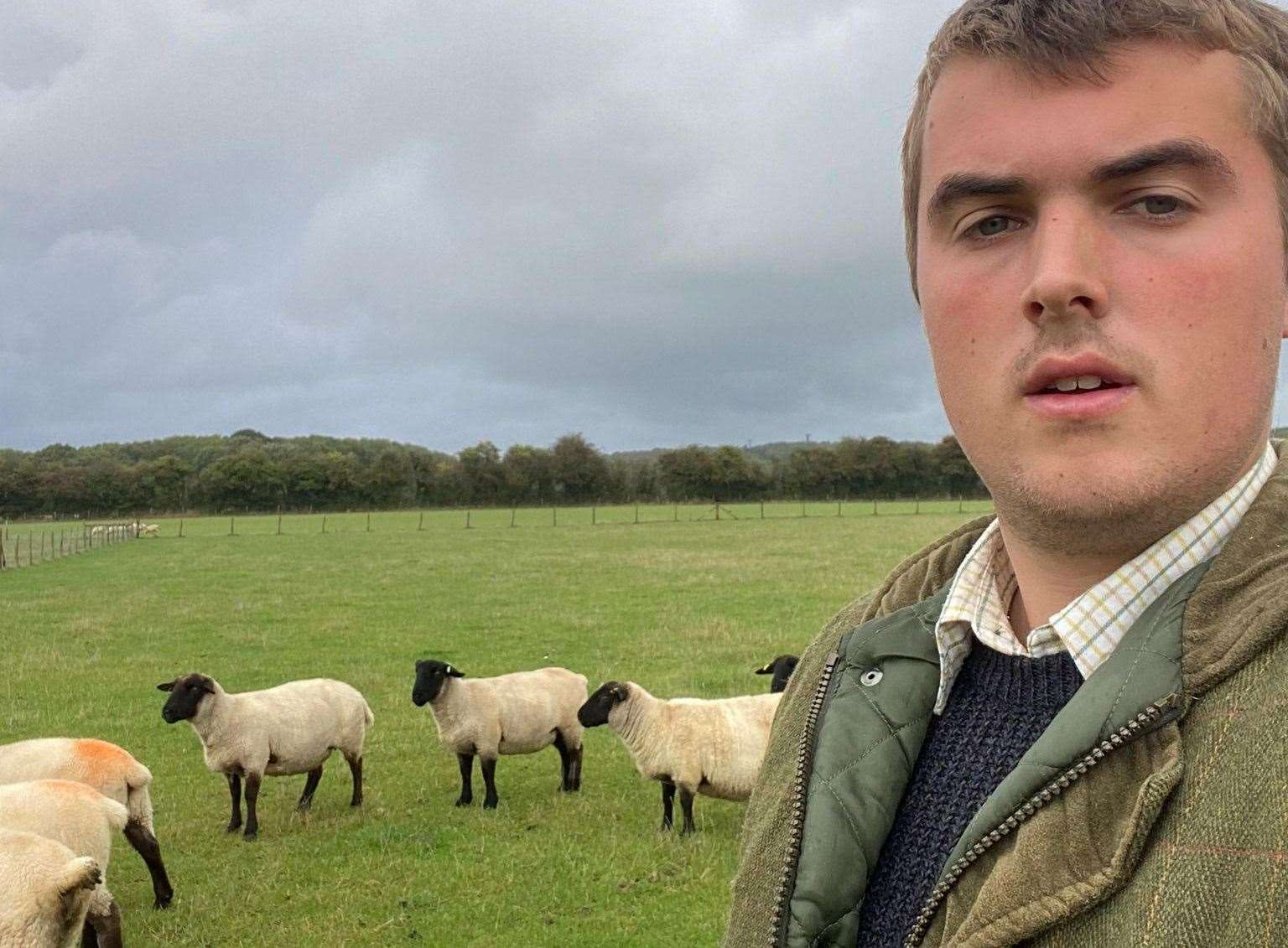 Farmer Robbie Woods is urging dog walkers to stay away