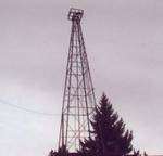 An oil derrick