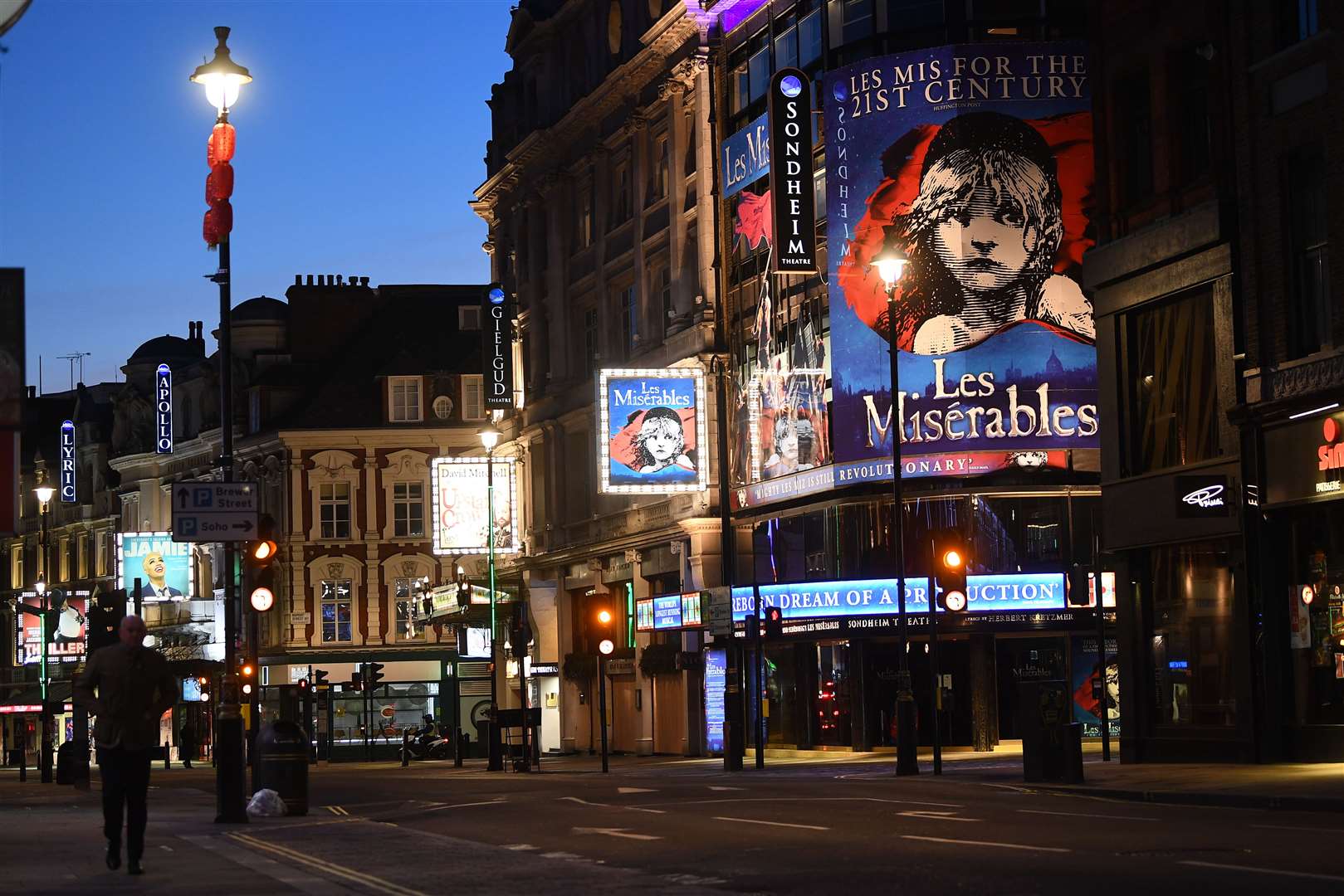 The Sondheim Theatre, which usually shows the Les Miserables musical (Victoria Jones/PA)