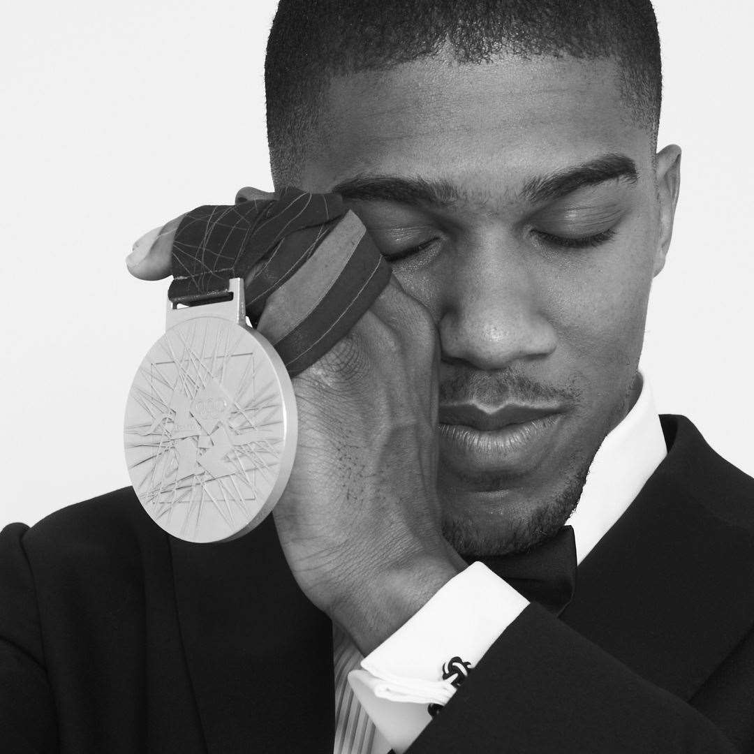 Anthony Joshua pictured as part of the Take A Moment 2022 mental health awareness project. (Ray Burmiston/Art of London)