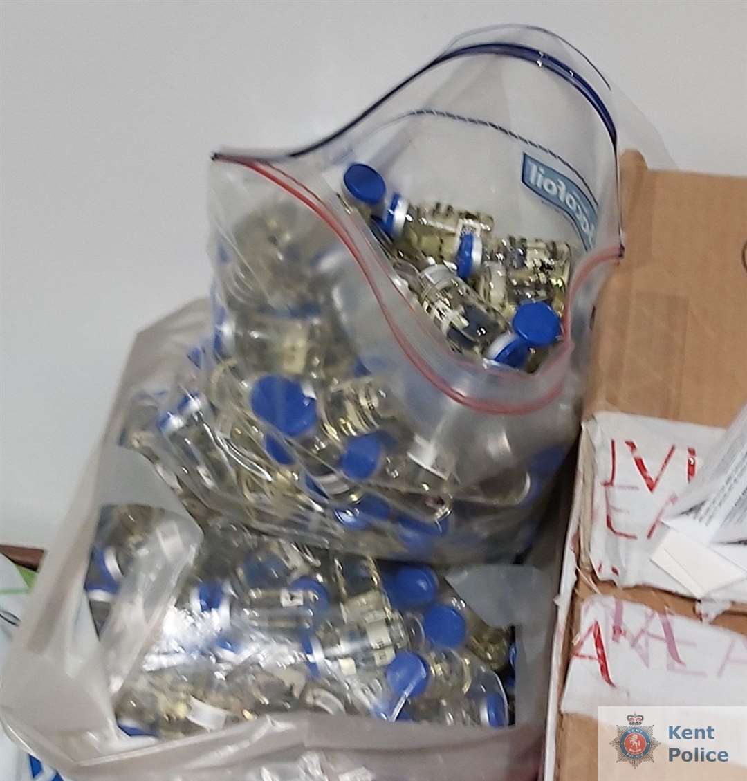 Steroids were also seized by police from a house in Gravesend