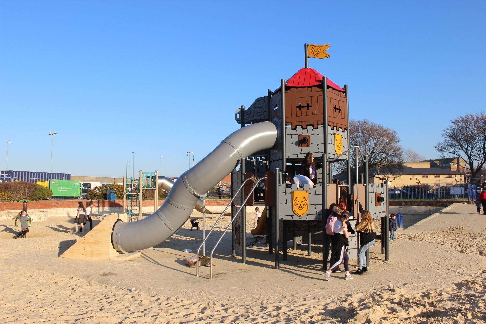 The castle slide at Beachfields, Sheerness, had to be closed and shut off shortly after it was opened