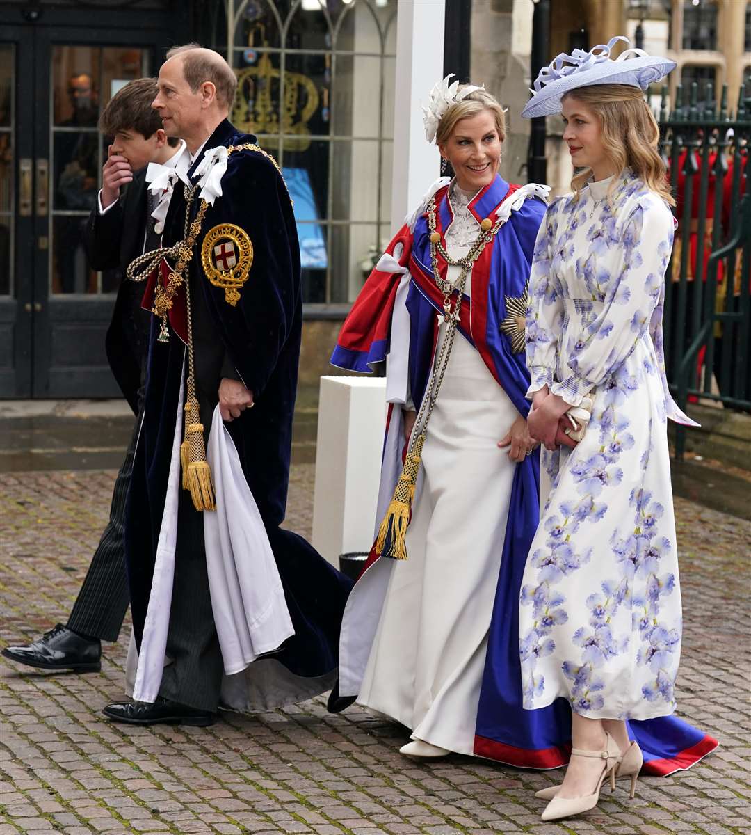 Lady Louise with her parents and brother (Andrew Milligan/PA)