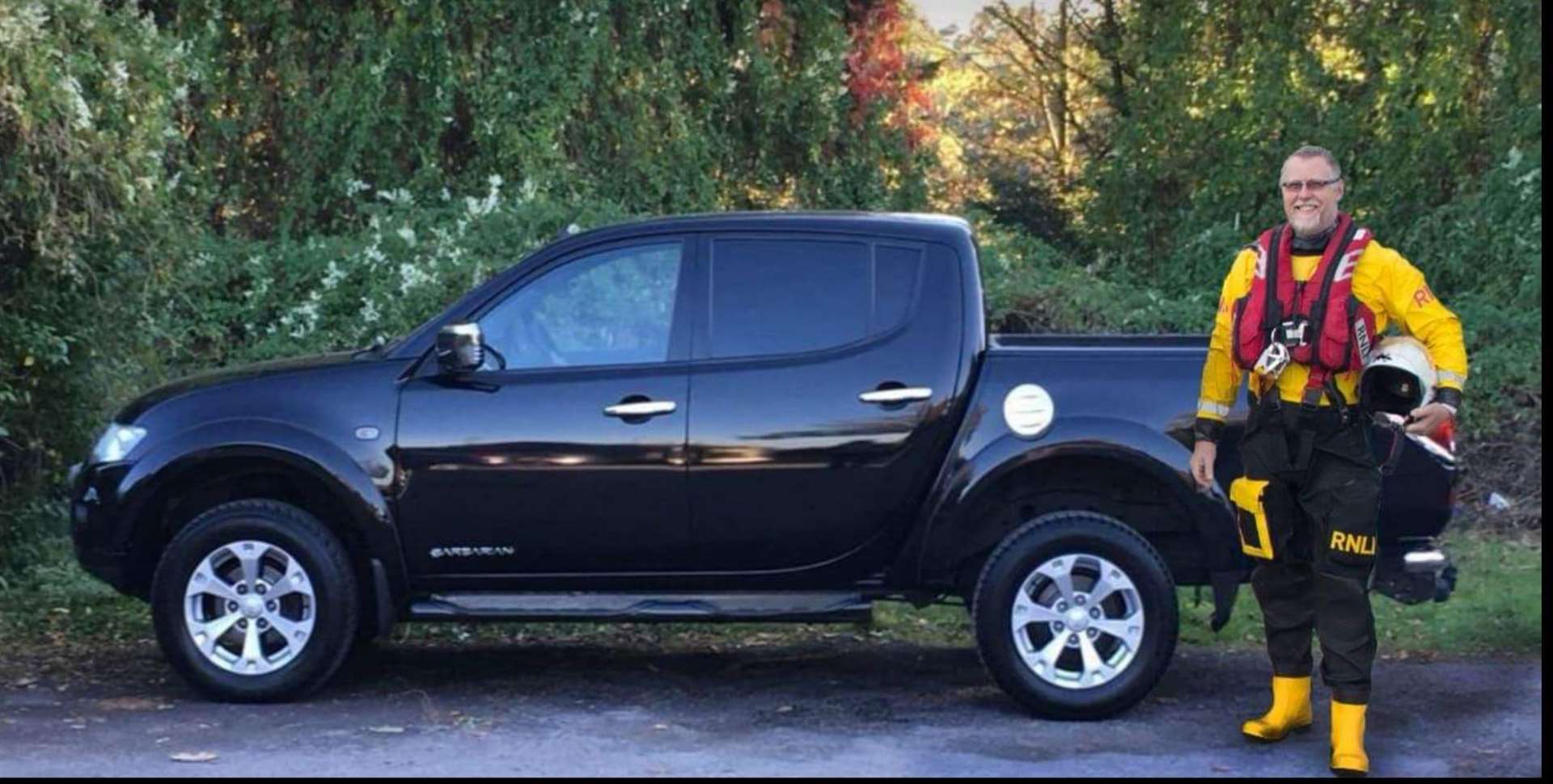 Wayne Black with the truck that was stolen