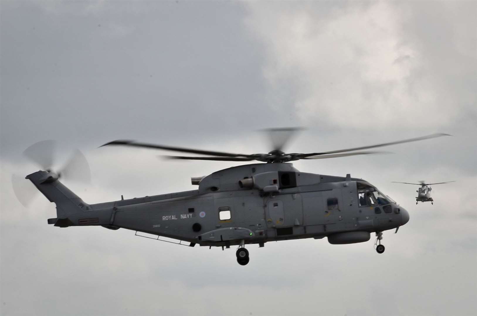 A Merlin Mk 2 aircraft at Royal Naval Air Station Culdrose, Cornwall (Ben Birchall/PA)