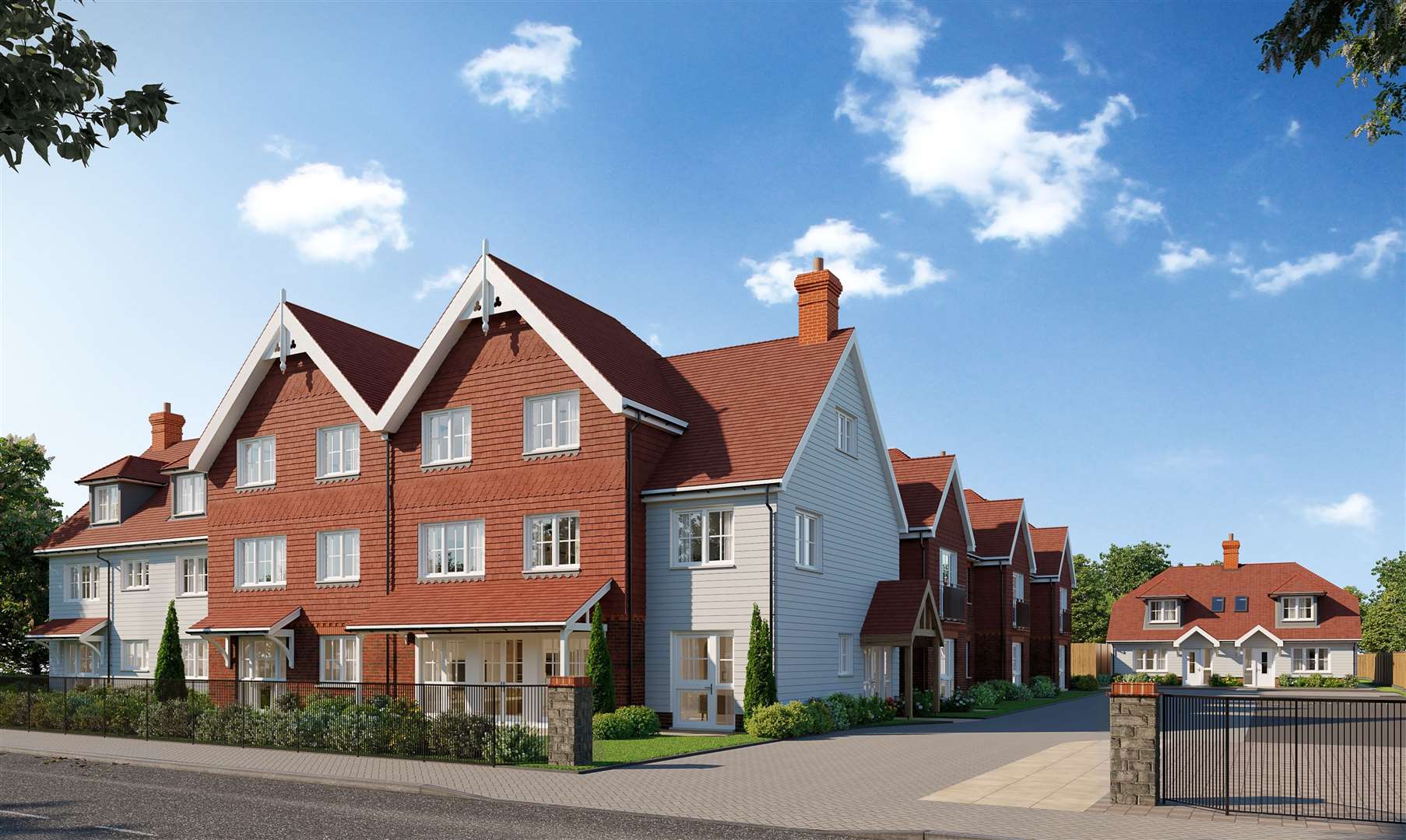 A CGI of how the completed Bakers Lodge building will look facing Staplehurst High Street