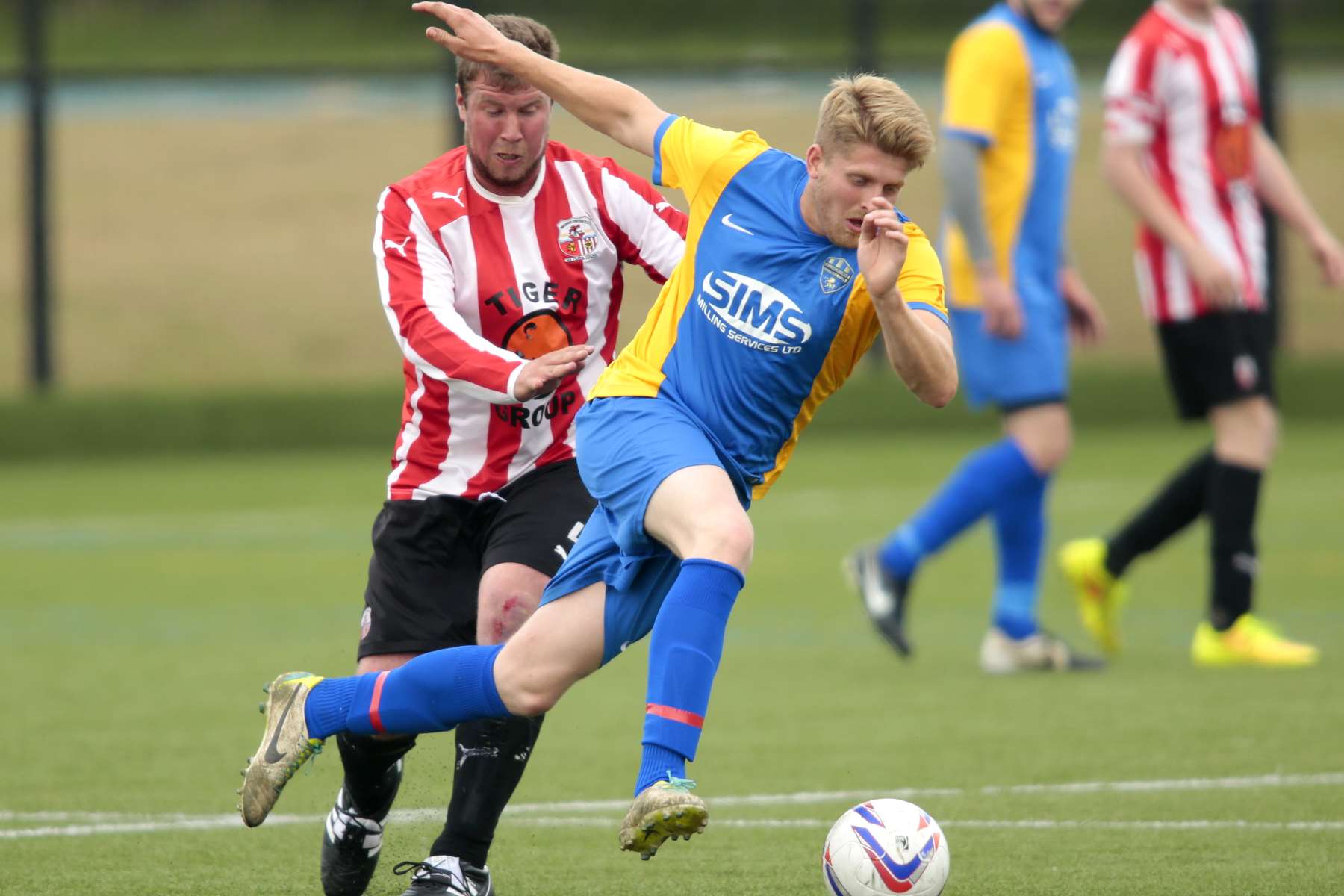 Sheppey United Reserves, stripes, are hoping to end 2014-15 in style Picture: Martin Apps