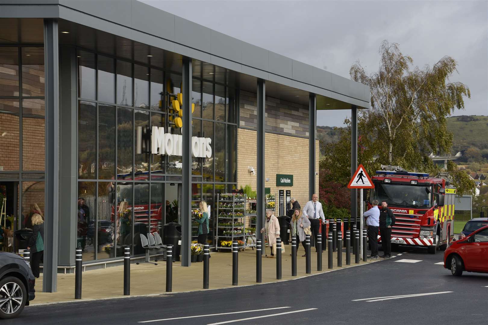 Folkestone's Morrisons is now open and fire crews were invited to attend the official launch. Picture: Paul Amos