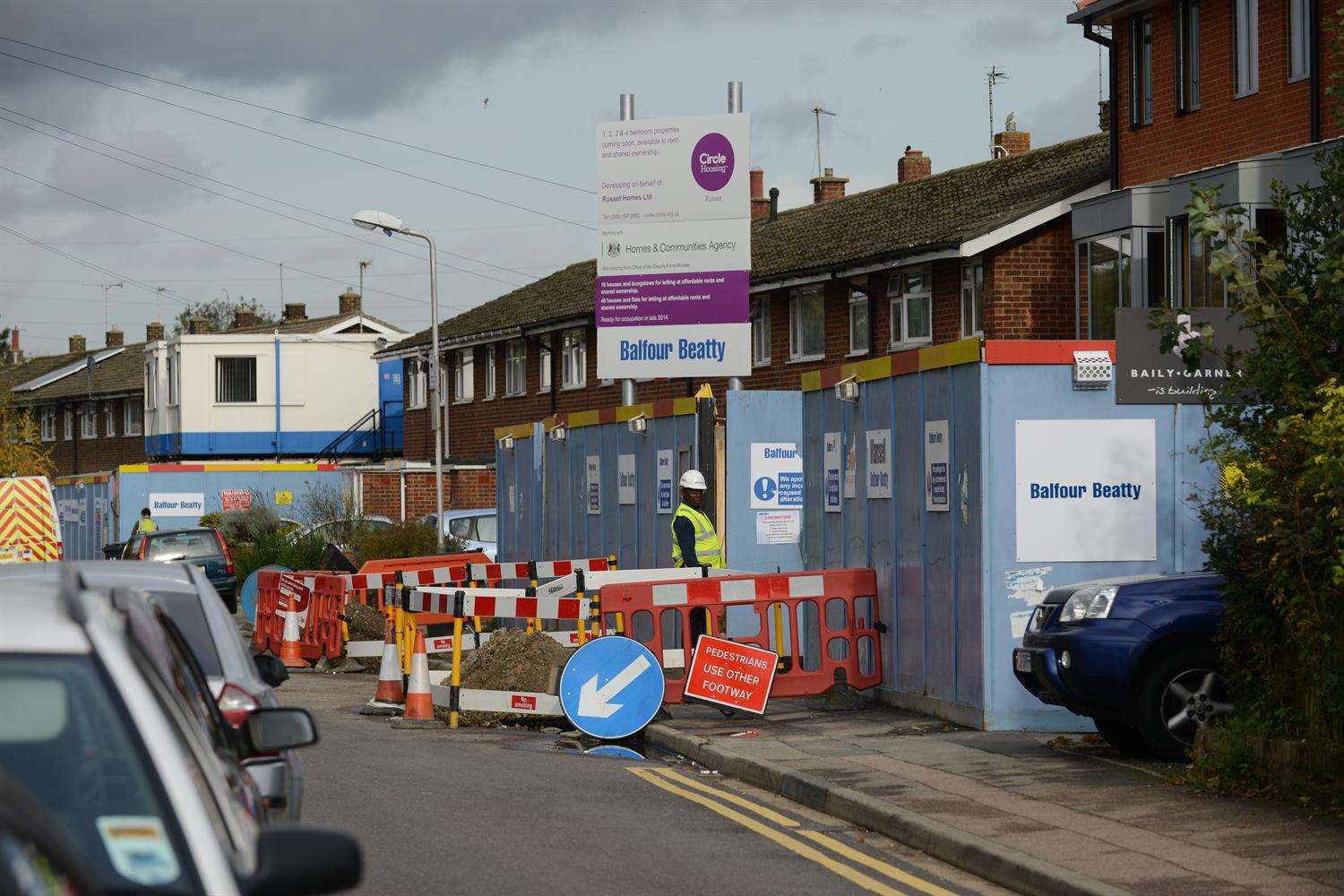 The construction site in East Malling