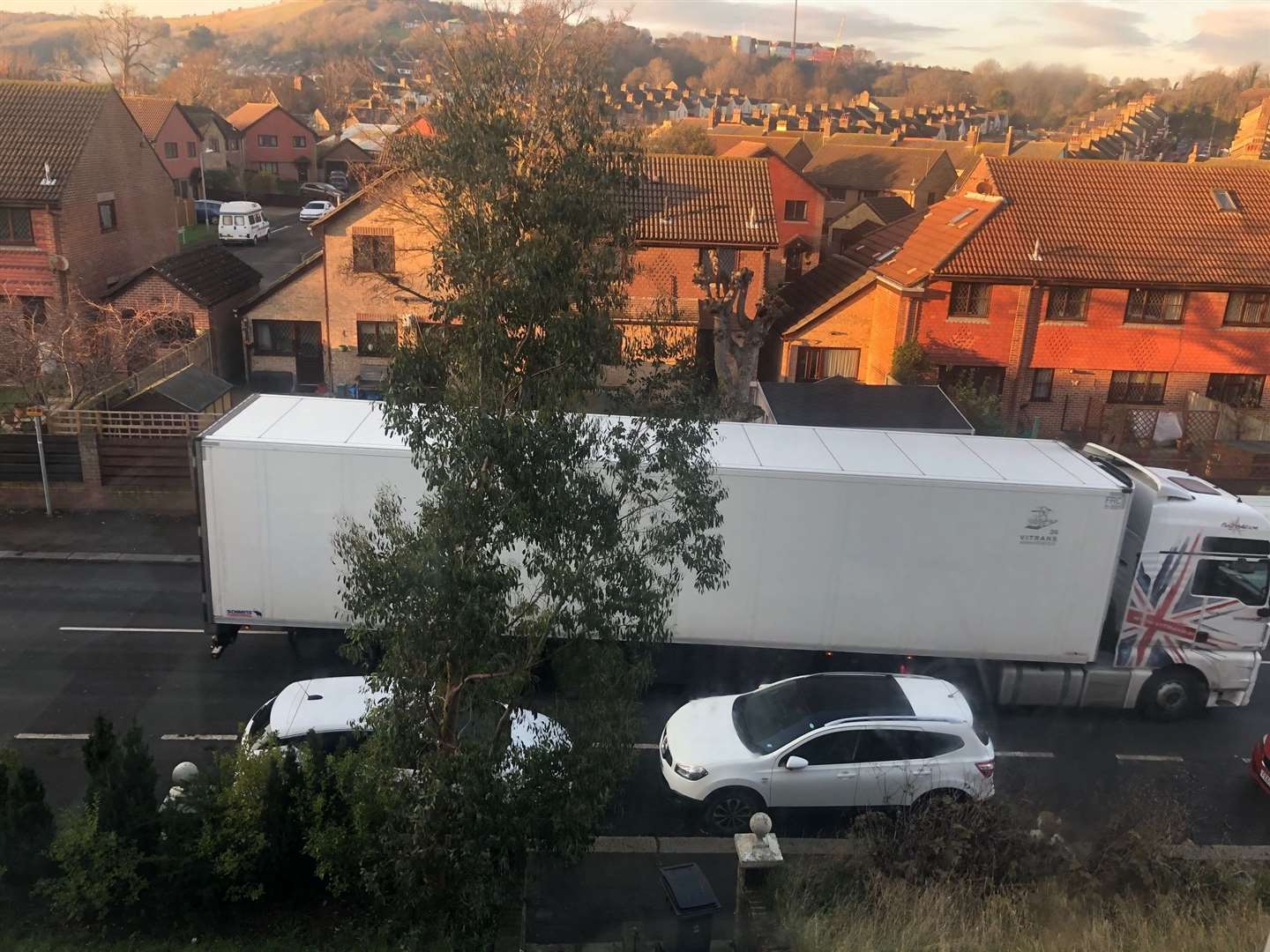 An HGV seen from Mr Bowman's home. Picture: Martin Bowman