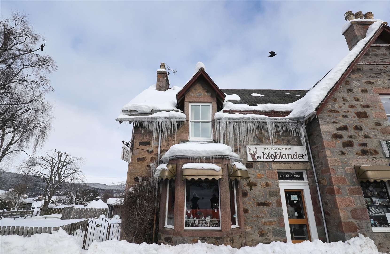 Days of heavy snow and freezing conditions have left their mark in Braemar, Aberdeenshire (Jane Barlow/PA)