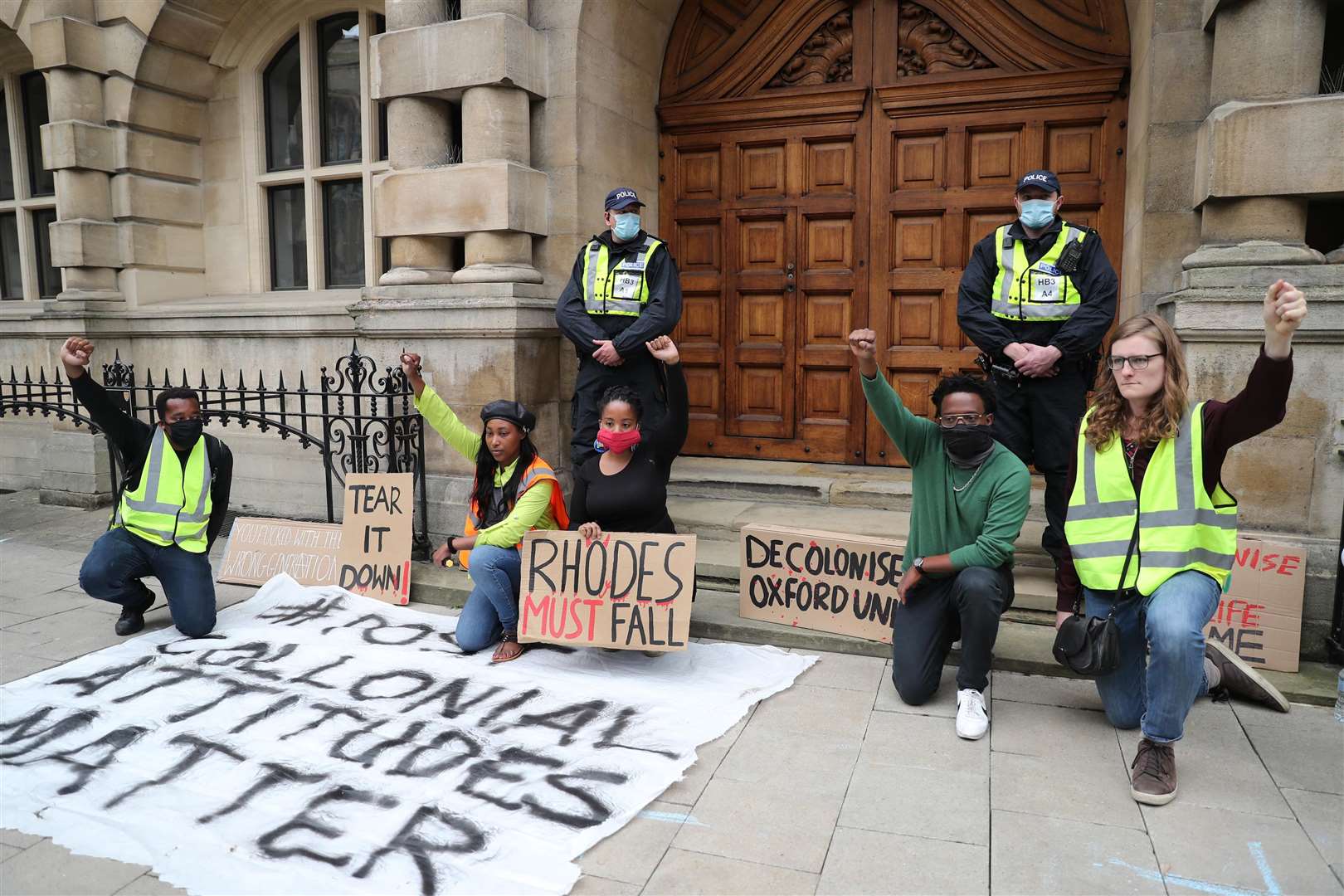 Protests have been held outside Oriel College (Steve Parsons/PA Wire)