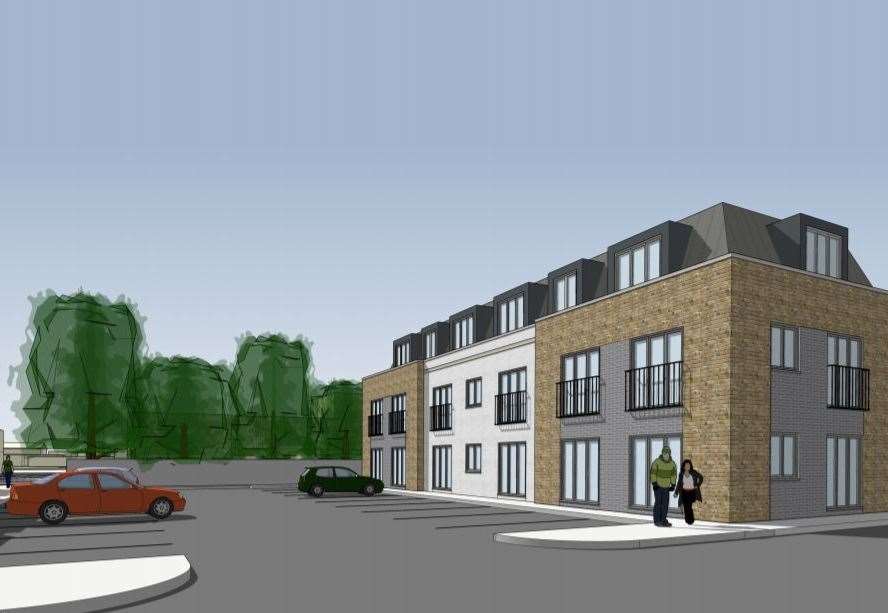What the former Kemsley Arms pub could look like if its plans for a shop and flats are approved. Picture: Kent Design Partnership