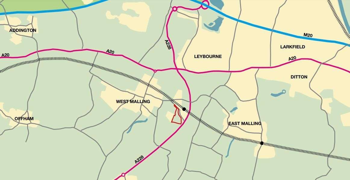 The proposed Gladman plot (the red triangle) in its wider setting