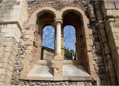 Experts used Jurassic limestone from France to repair and replace stonework at the church. Picture: Dover District Council