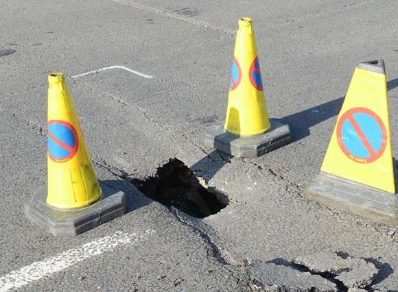 The road collapse in Sea Street