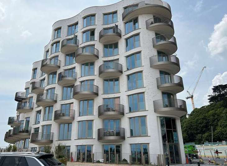 The Shoreline Crescent flats have already been built on Folkestone seafront