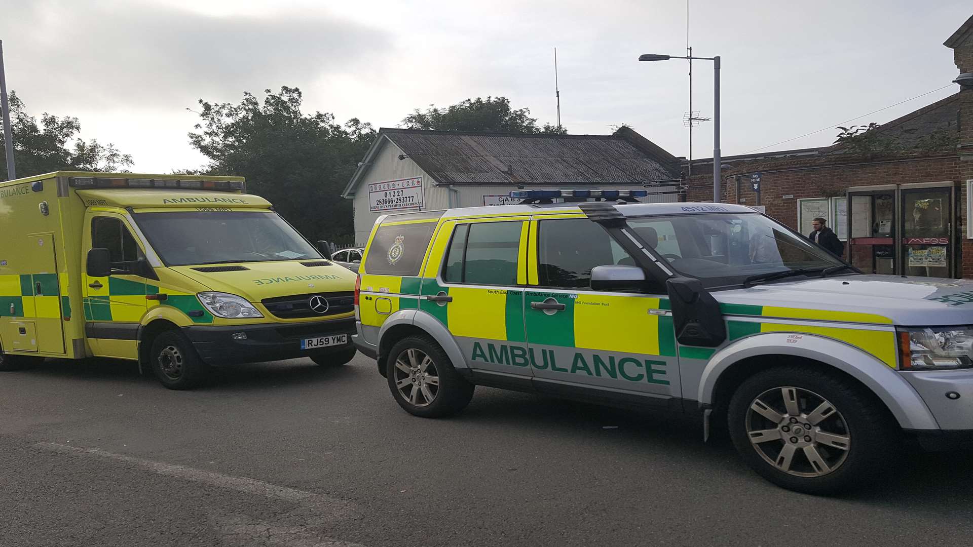 Several emergency vehicles were called to Herne Bay station