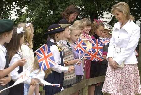 The Countess meets pupils from Goudhurst and Kilndown Primary School. Picture: JOHN WARDLEY