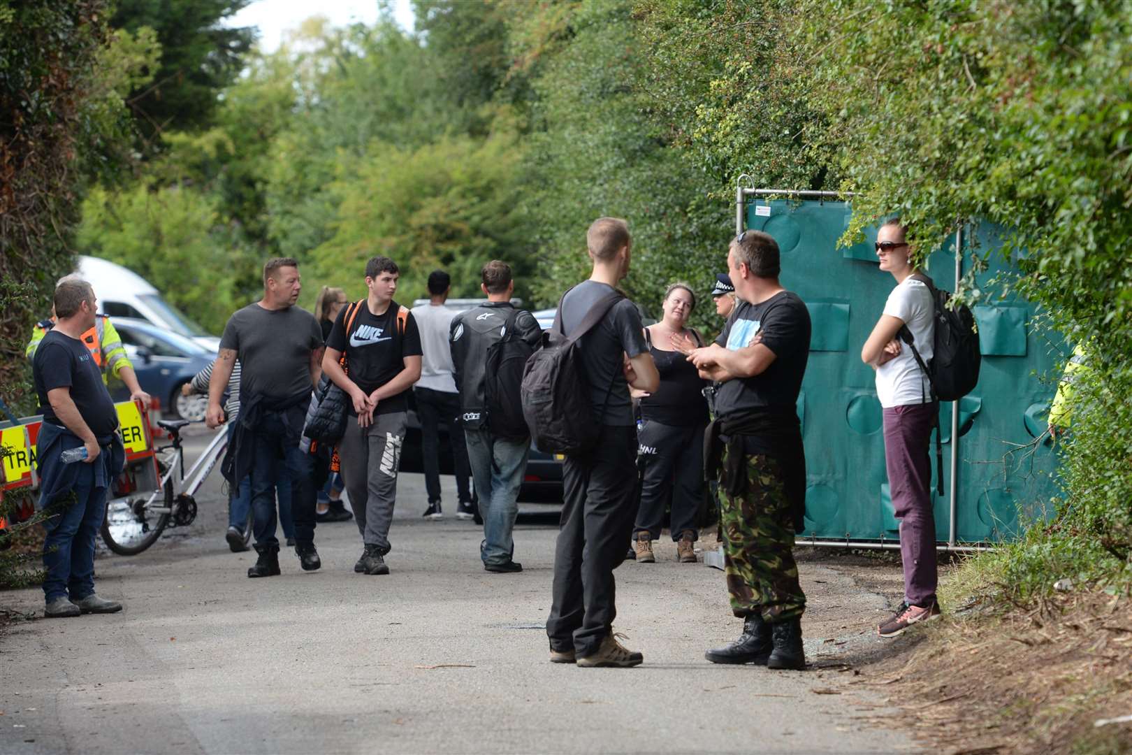 Police and volunteers trying to find Lucas on August 18. Picture: Chris Davey.