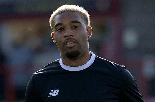 Jordon Ibe. Ebbsfleet United v Slough Town, FA Cup Fourth Qualifying Round, 14 October 2023. Picture: Adam Mitten