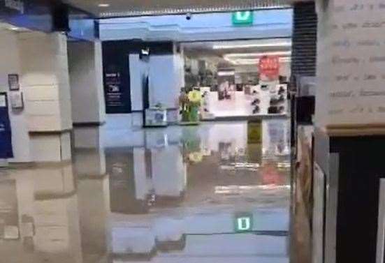 The Pentagon in Chatham flooded following heavy rainfall overnight