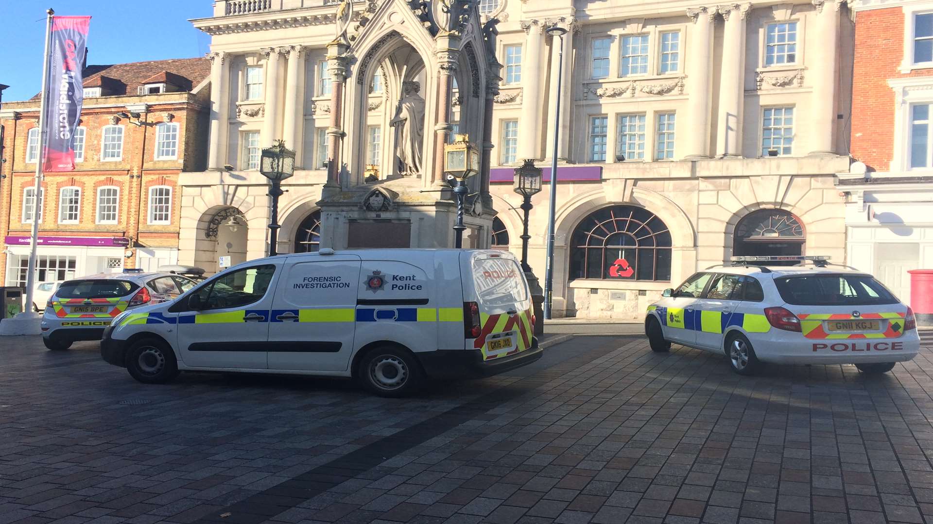 The vehicles were spotted in Jubilee Square