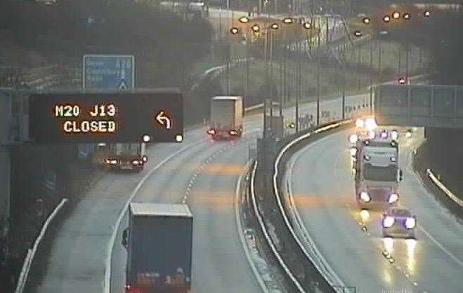 Gridlock in Dover as M20 coastbound remains closed after strikes