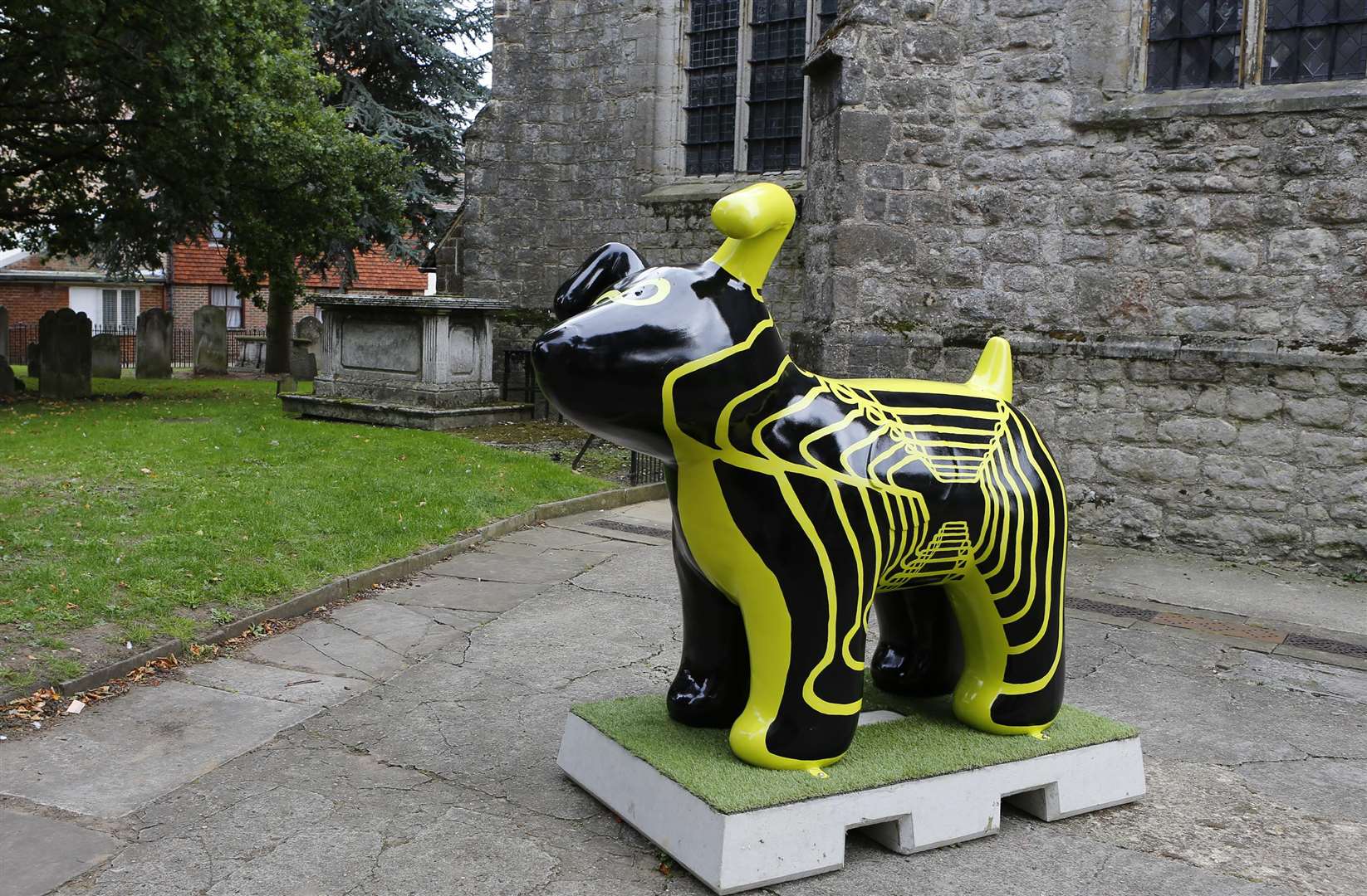 The Infinity Dog, by Jessica Holly Goddard, was removed from the church two weeks ago