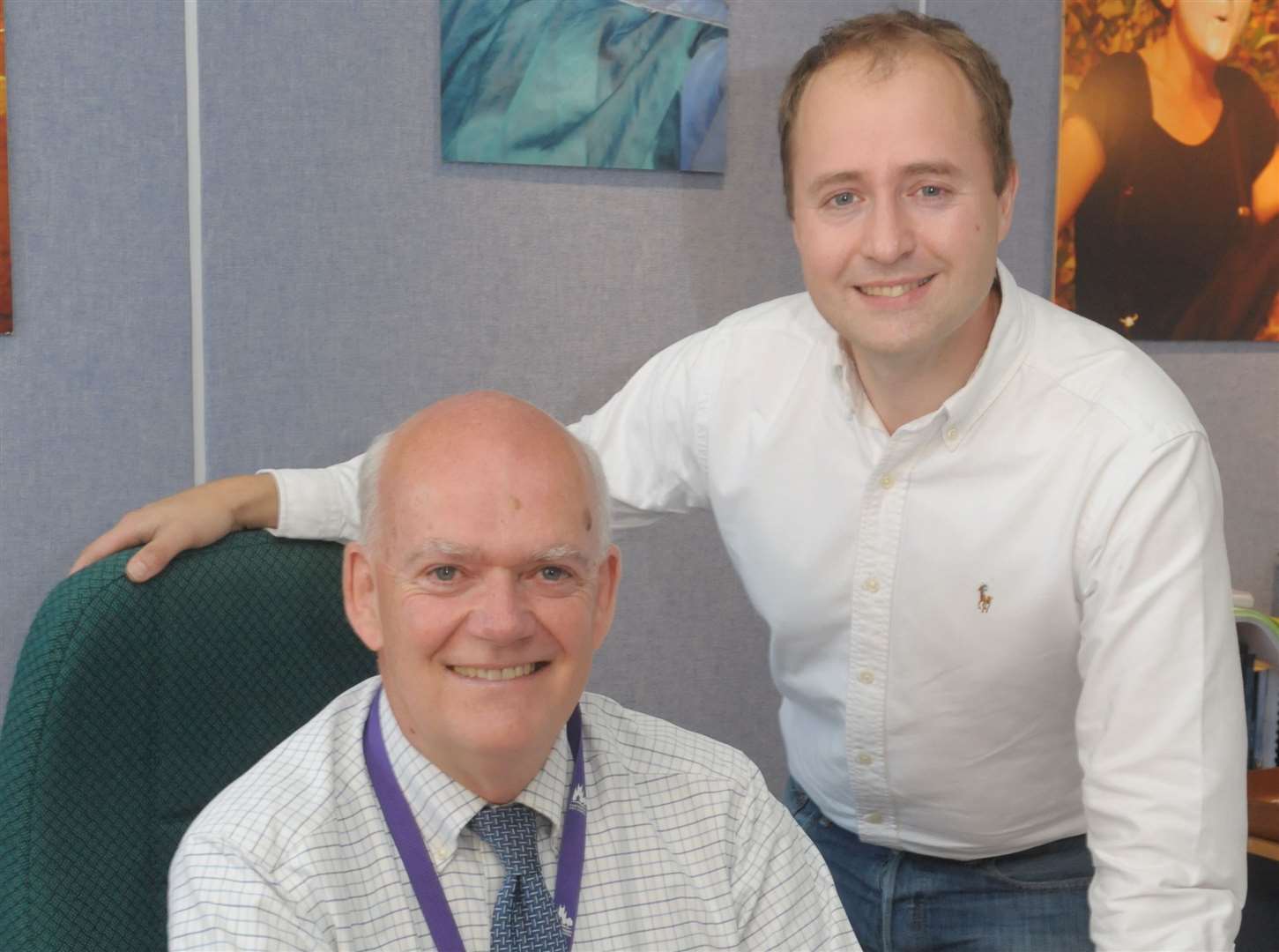 Colin Carmichael with former council leader Simon Cook