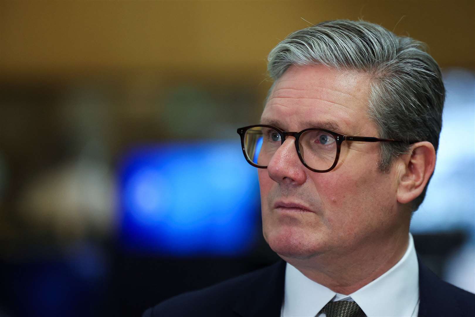 Prime Minister Sir Keir Starmer during his visit to Lambeth police headquarters in London (Toby Melville/PA)