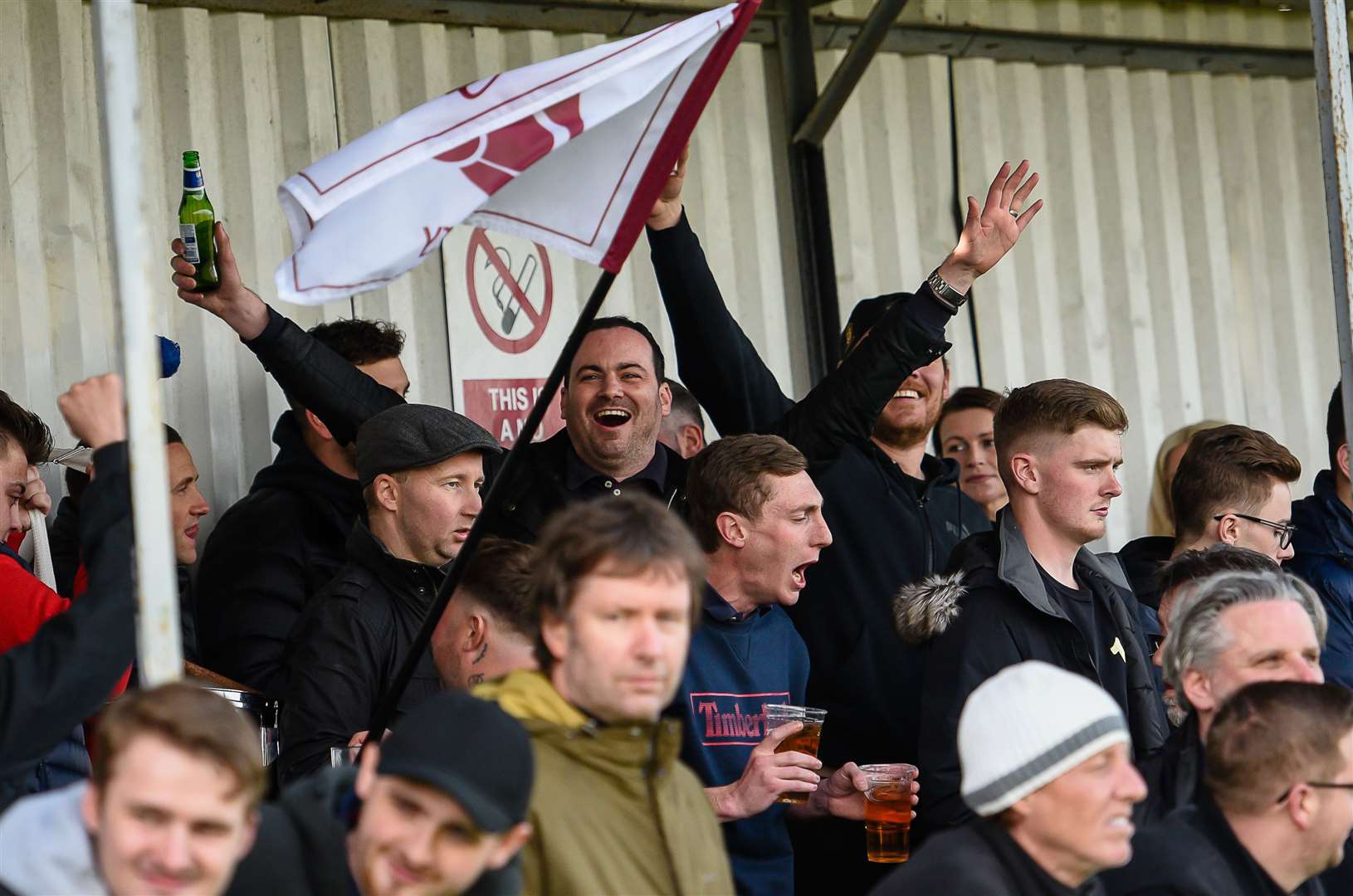 A crowd of 1279 packed into Salters Lane to watch the FA Vase semi-final second leg between Canterbury City and Cray Valley Picture: Alan Langley