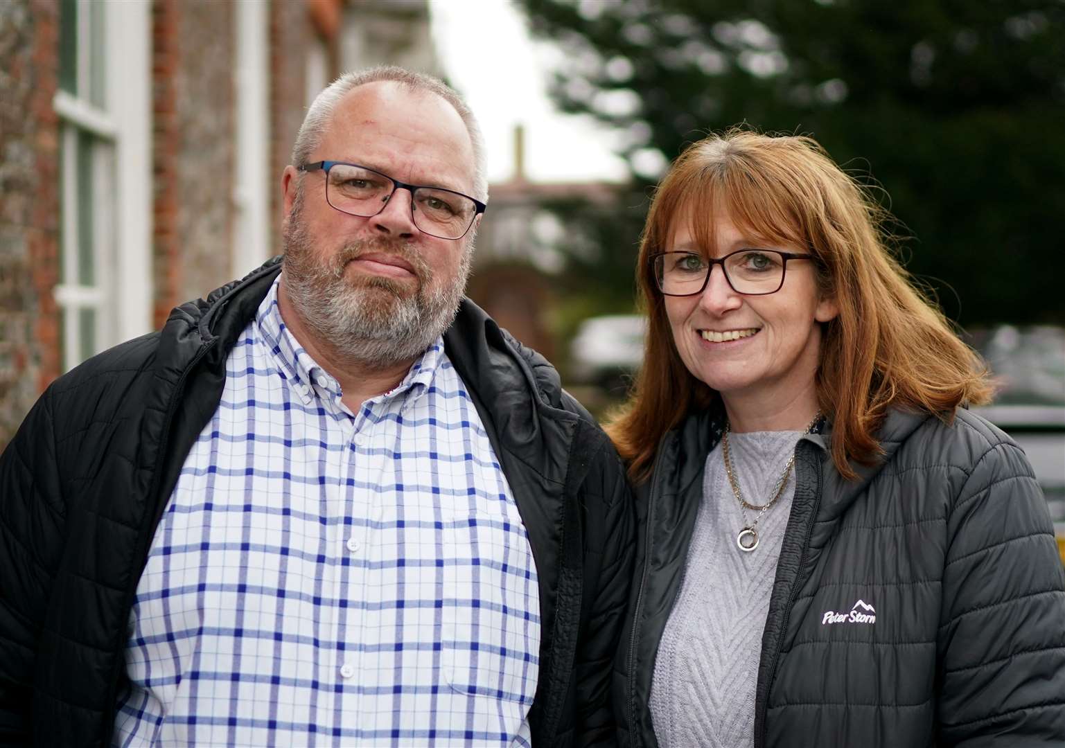 Stephen Lewsey was supported by his wife Cathy (Gareth Fuller/PA)