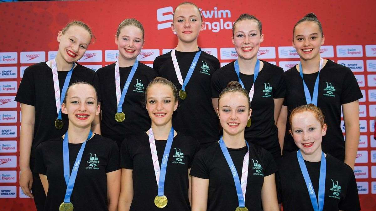 Sevenoaksbased Aquaoaks Artistic Swimming Club win double gold at