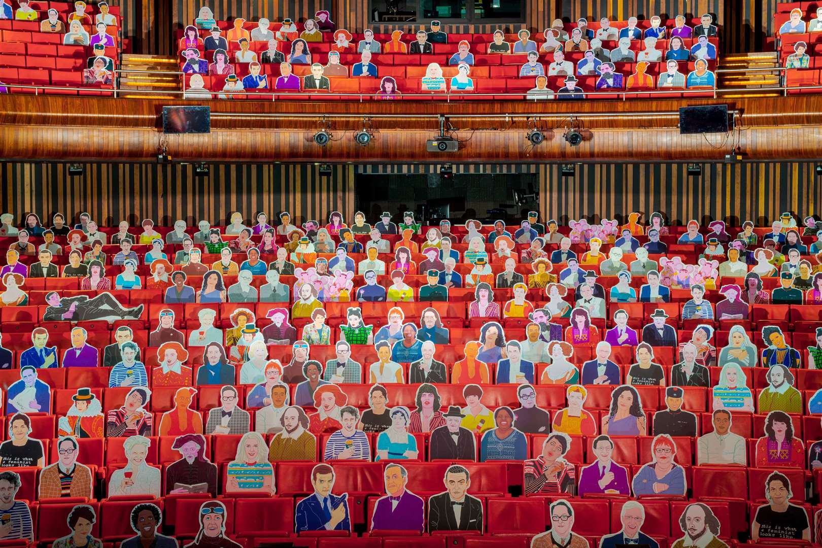 Portrait cut-outs by Ben Dickson in the Marlowe's auditorium. Picture: Richard Lea-Hair/The Marlowe