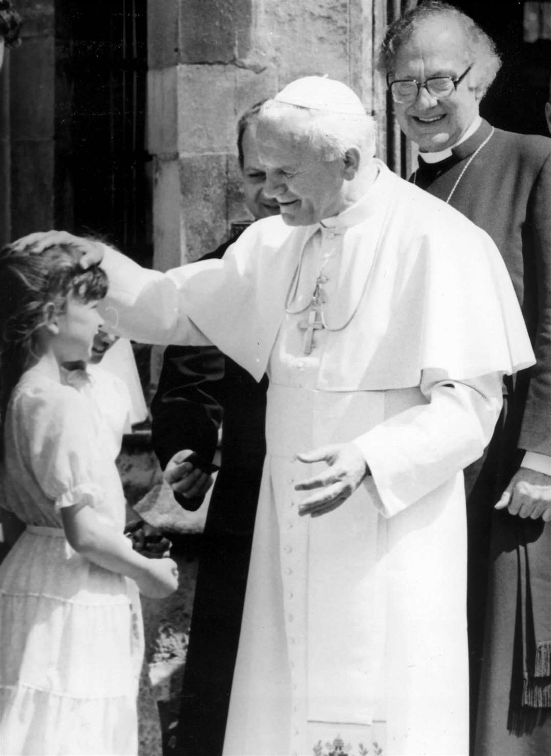 The Pope spent time blessing children during a walkabout through the city