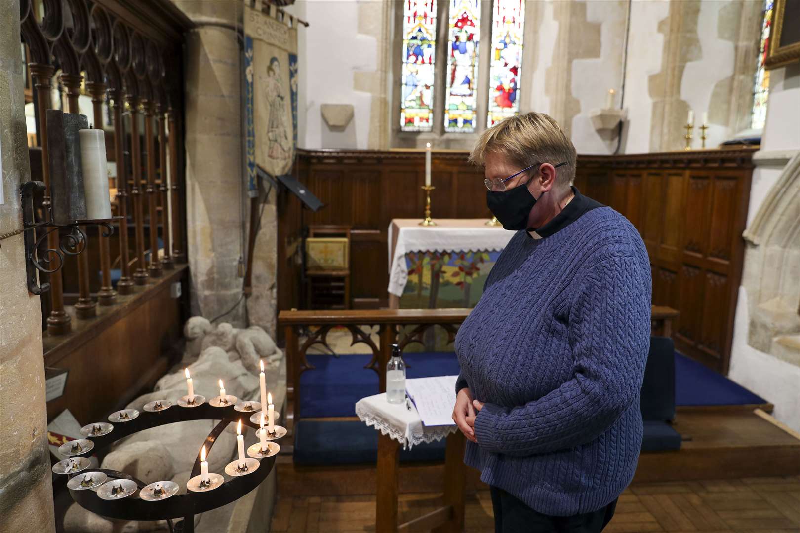 Reverend Dr Jacky Barr at St Andrew’s Church, Chinnor, Oxfordshire, described the Powells as ‘just a lovely family’ (Steve Parsons/PA)