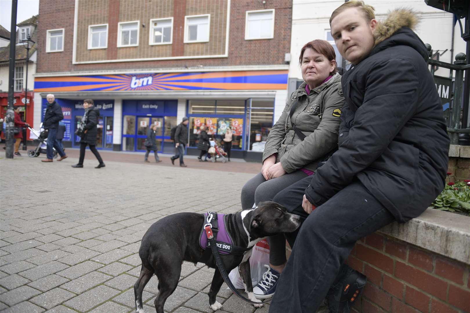 Barry Fleming with his dog, Lexi and his partner, Tina. Picture: Barry Goodwin