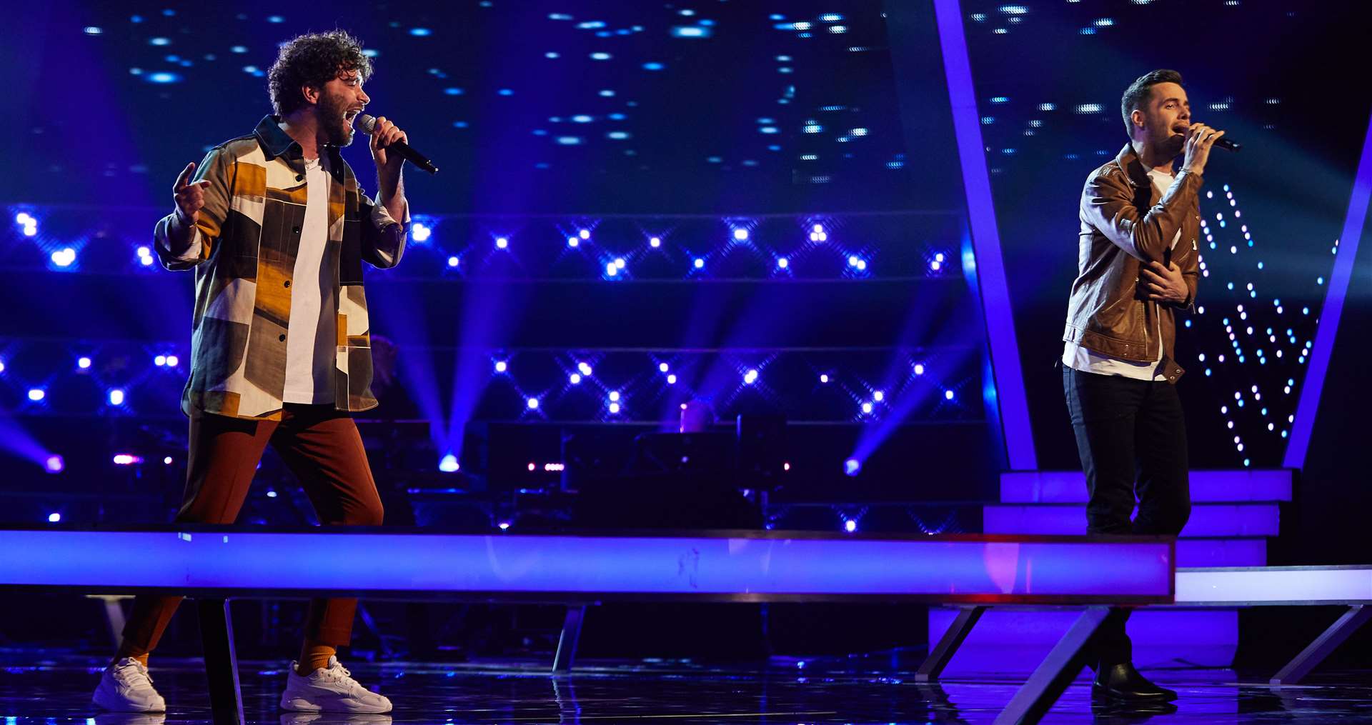 He performed against Matt Croke in the battle rounds. Picture: ITVs The Voice UK