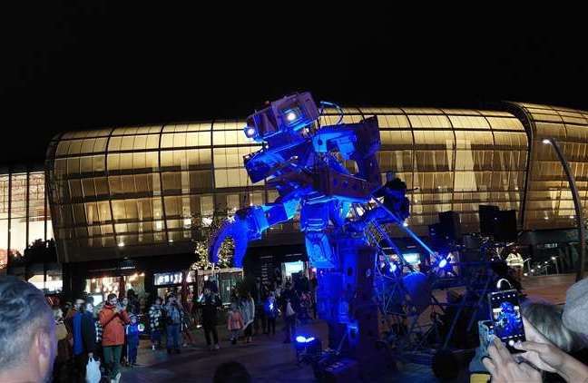 In 2022 BinBot the giant robot puppet took a starring role in Ashford's Carnival of the Baubles