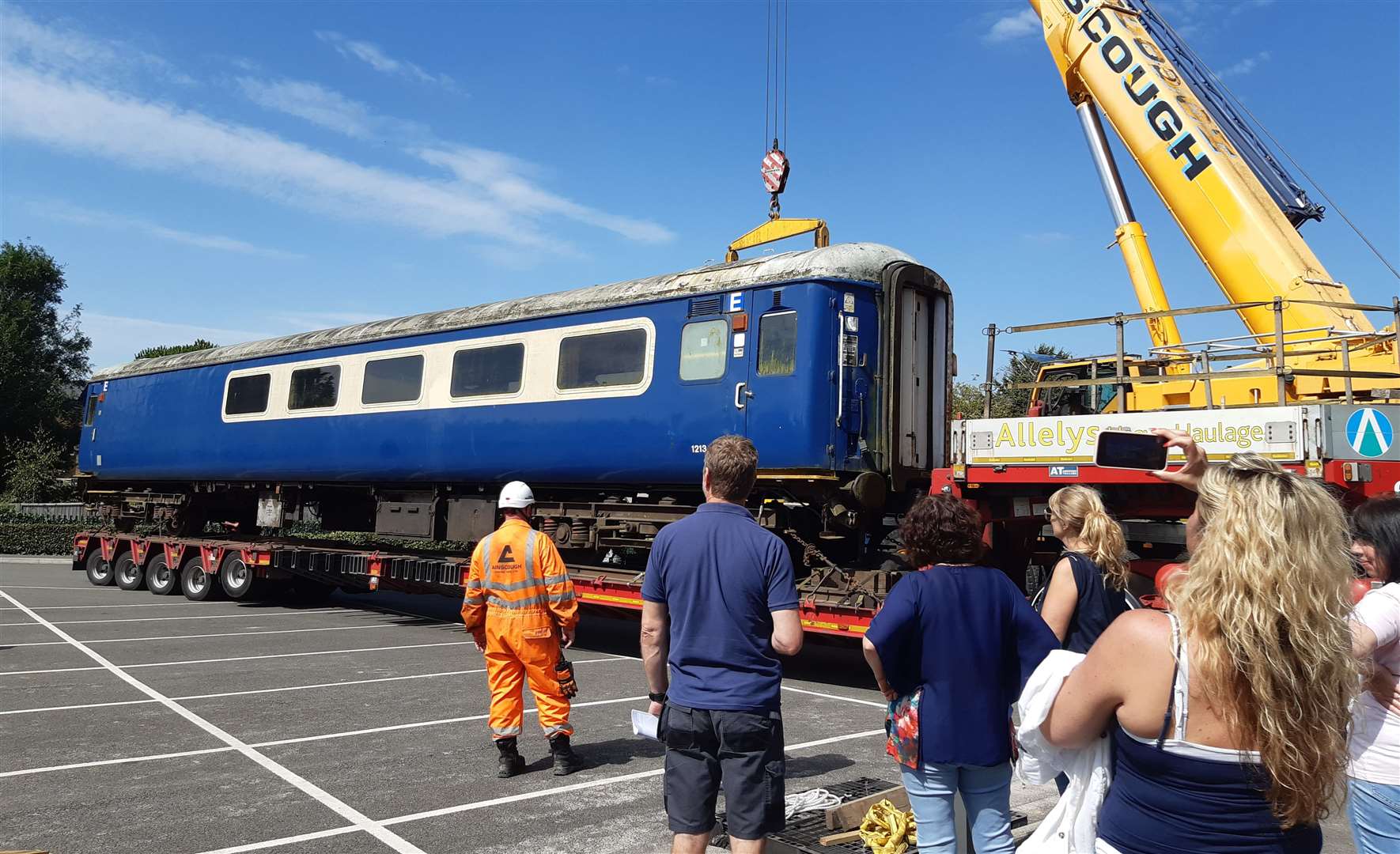 Staff and parents looked on as the carriage arrived