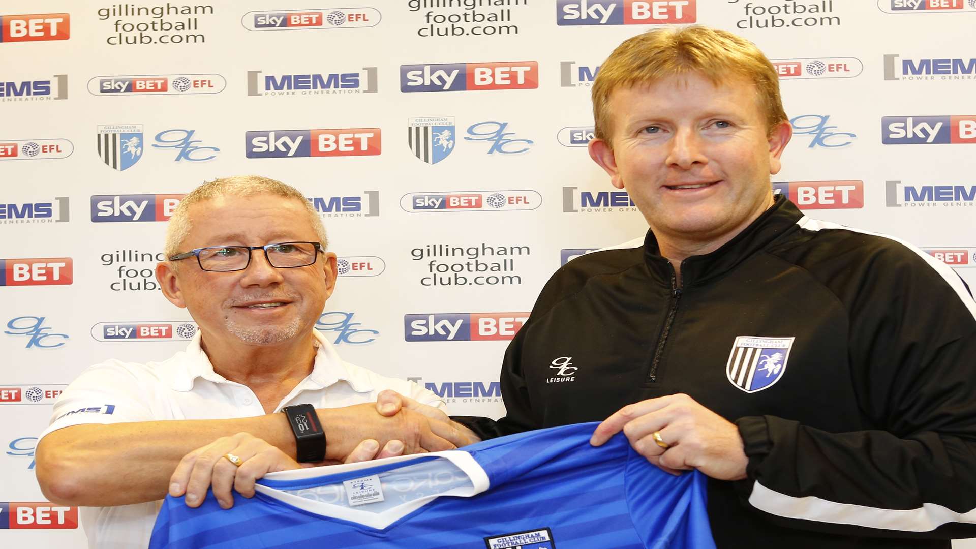 Gills chairman Paul Scally with Ady Pennock back in January Picture: Andy Jones