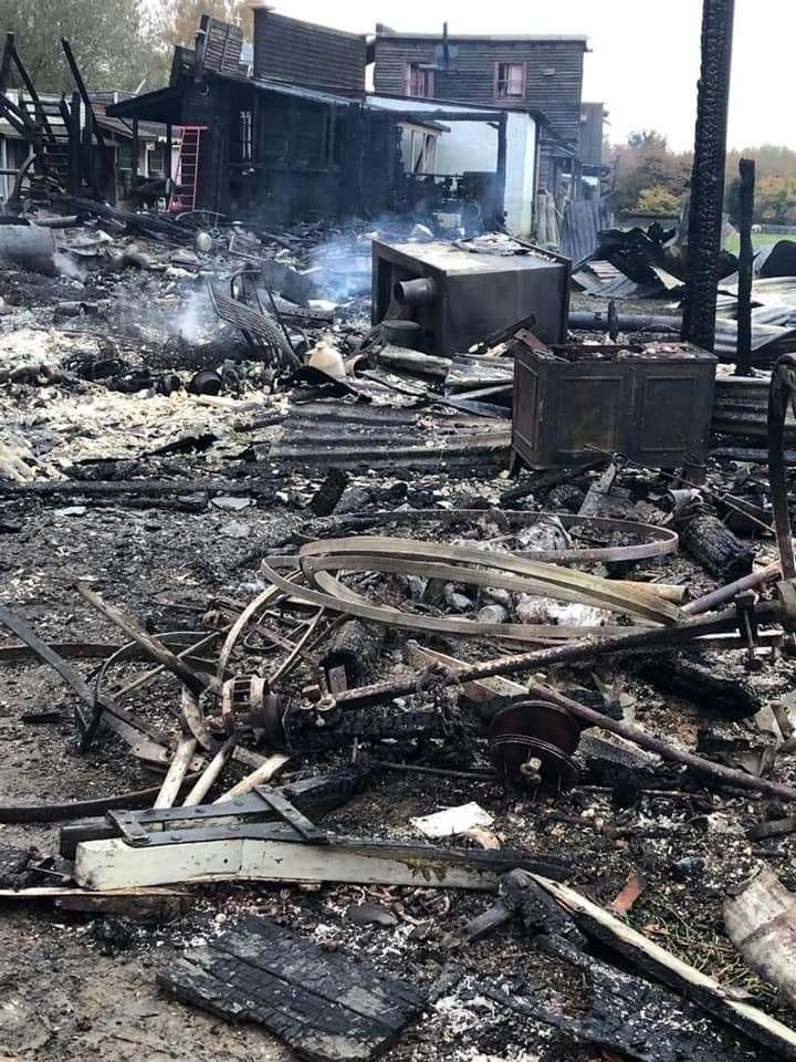 The devastation left with after the fire. Picture: Laredo Western Town