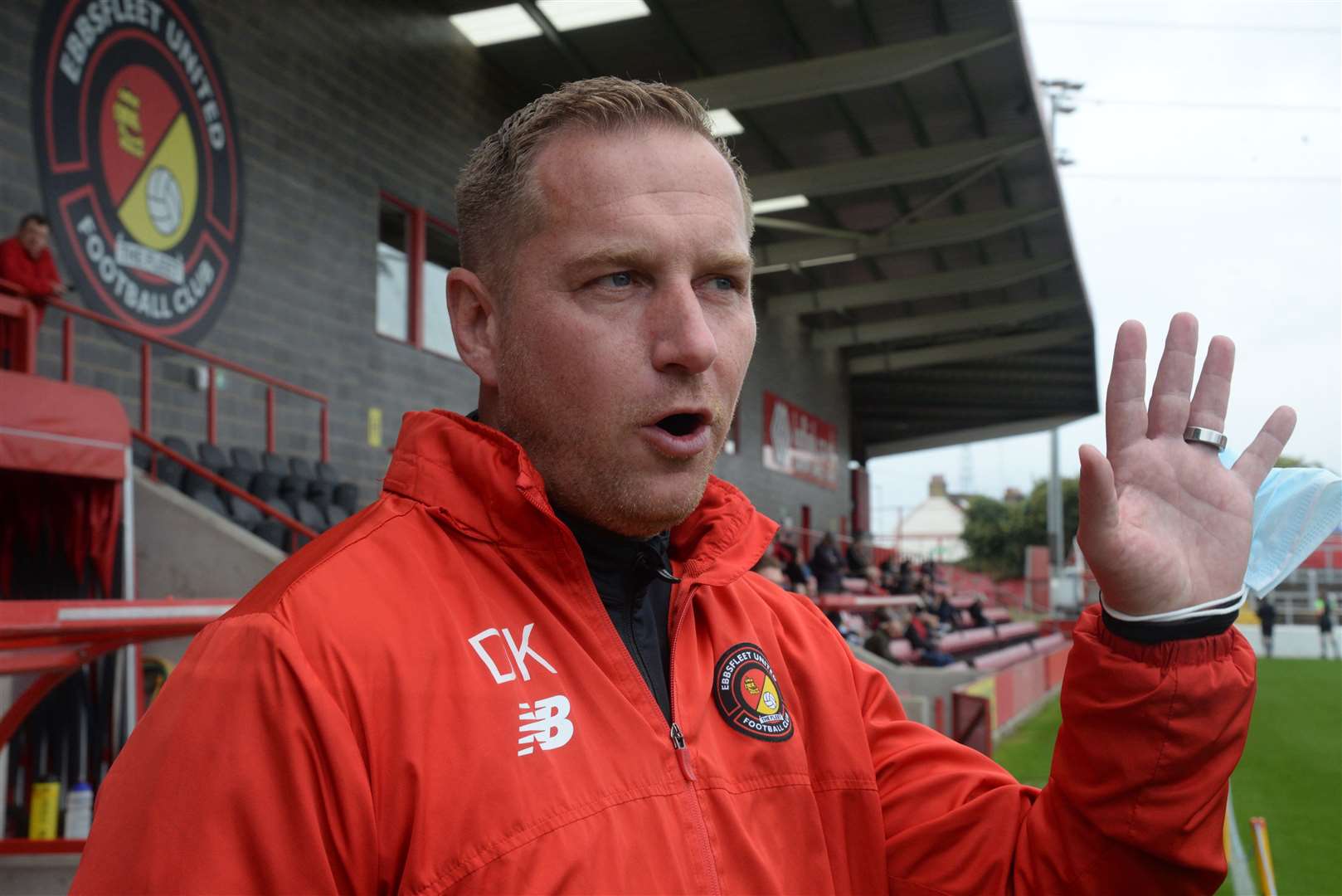 Ebbsfleet manager Dennis Kutrieb. Picture: Chris Davey (52360896)